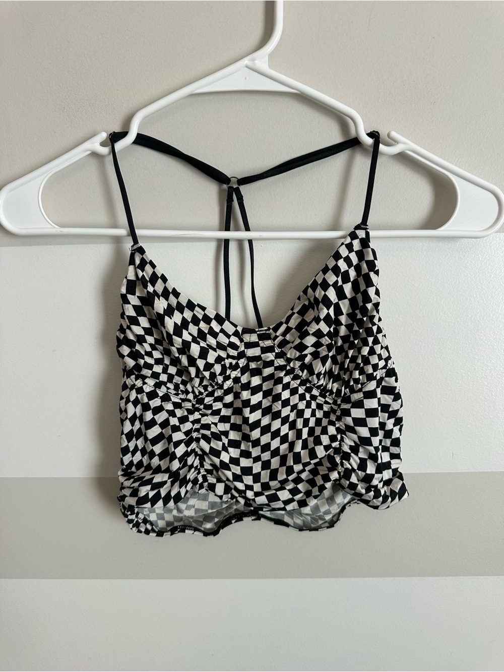 sold 
Urban Outfitters Out From Under black and white check crop top